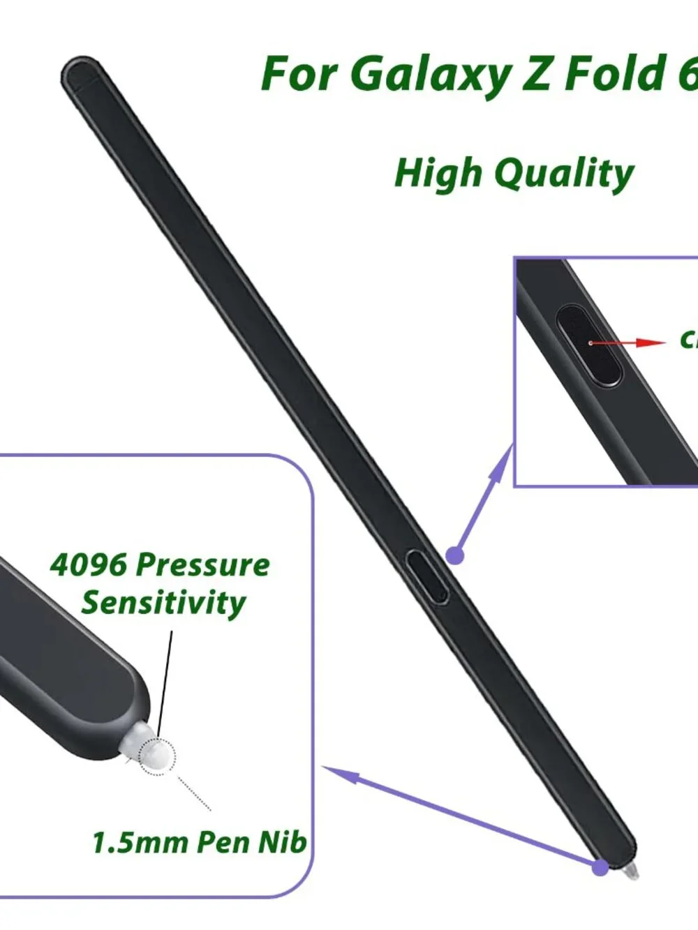 Z Fold 6 S Pen Fold Edition for Samsung Galaxy Z Fold 6 5G Stylus Pen S Pen Fold
